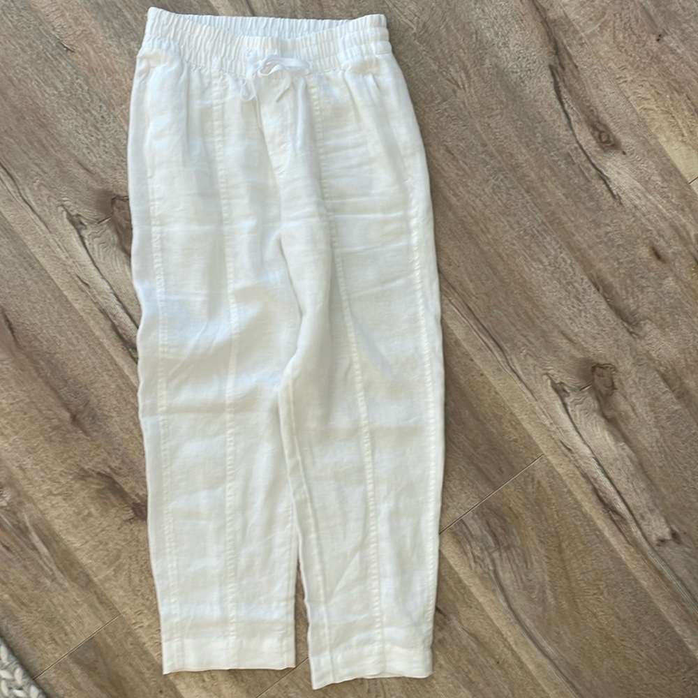 NWOT Athleta Retreat Linen High Rise Ankle Pant
